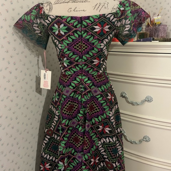 Alex Marie Multicolor Geometric Midi Dress - Picture 10 of 11